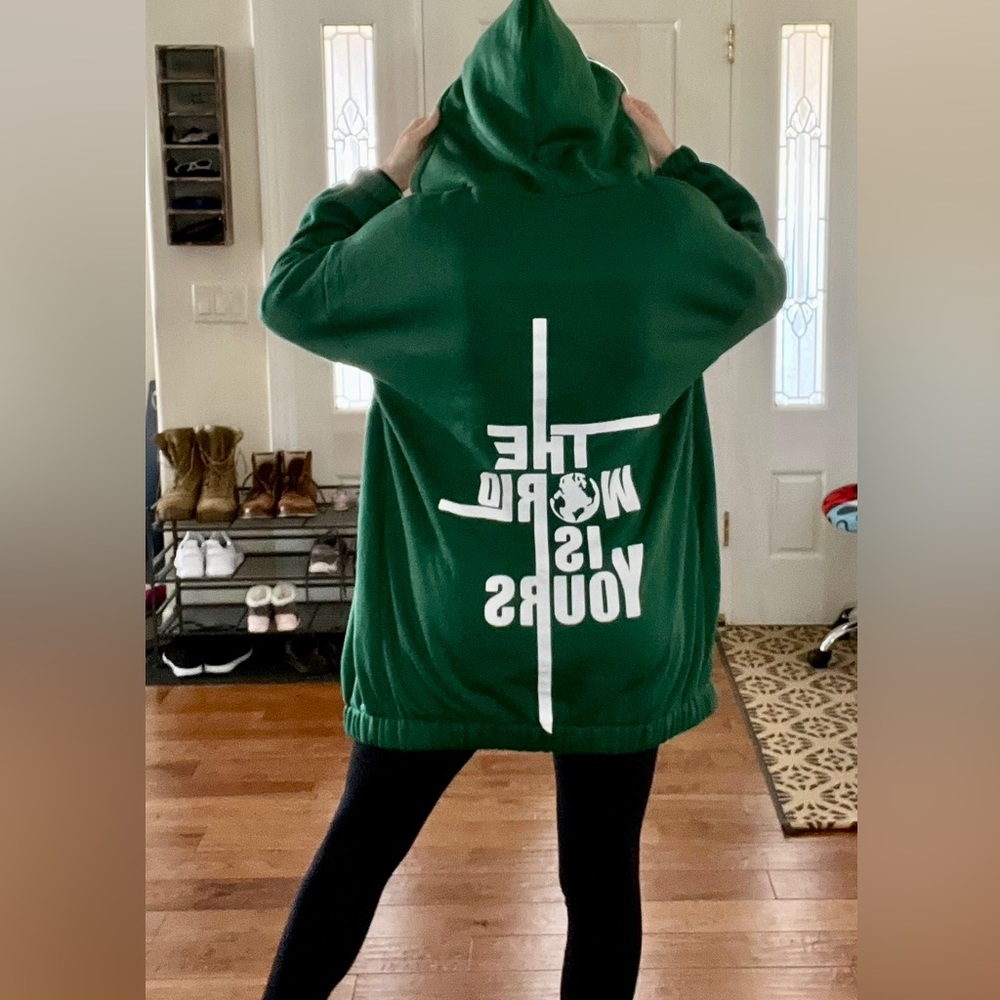 Sweatshirt tunic! Long zip up sweatshirt
